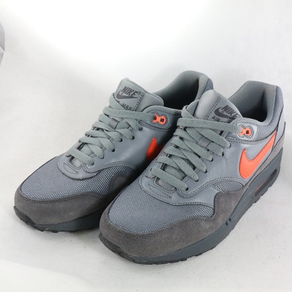 NIKE Air Max 1 FB Cool Grey-Atomic Orange Sz 8 US